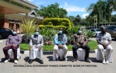 Left to right: Noel Kabambe,  Councillor Wild Ndipo, Commissioner Steve Duwa, James Ali, Abel Mwambinga