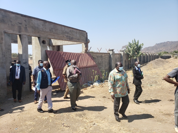 Local Authorities  Parliament Committee members inspect abandoned Rural Growth Centre project in Monkey-Bay